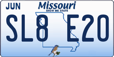 MO license plate SL8E2O