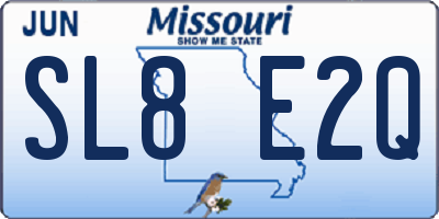 MO license plate SL8E2Q