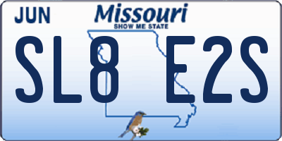 MO license plate SL8E2S