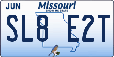 MO license plate SL8E2T
