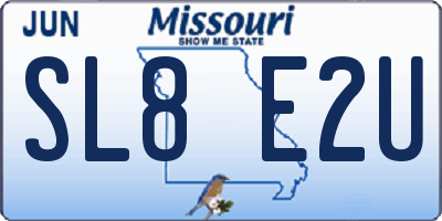 MO license plate SL8E2U