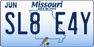 MO license plate SL8E4Y