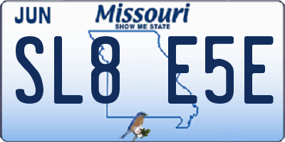 MO license plate SL8E5E