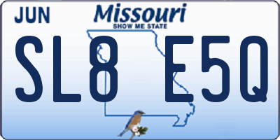 MO license plate SL8E5Q