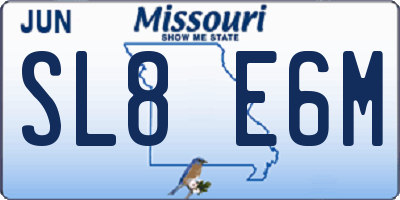 MO license plate SL8E6M