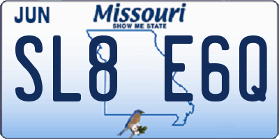 MO license plate SL8E6Q