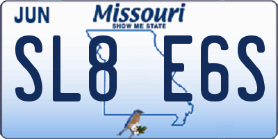 MO license plate SL8E6S