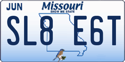 MO license plate SL8E6T
