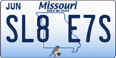 MO license plate SL8E7S