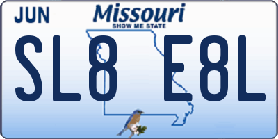 MO license plate SL8E8L