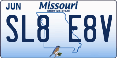 MO license plate SL8E8V