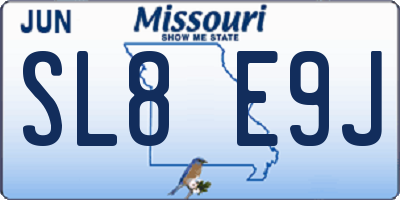 MO license plate SL8E9J