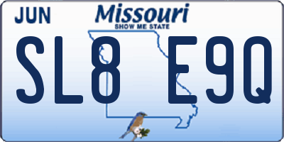 MO license plate SL8E9Q