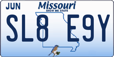 MO license plate SL8E9Y