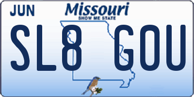 MO license plate SL8G0U