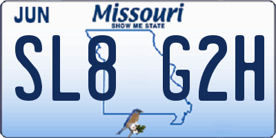 MO license plate SL8G2H