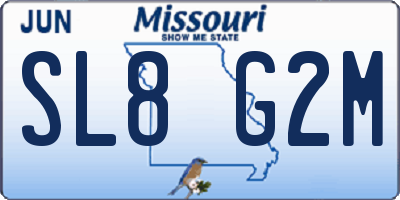 MO license plate SL8G2M