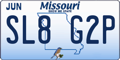 MO license plate SL8G2P