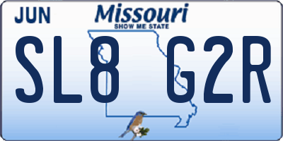 MO license plate SL8G2R