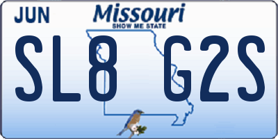 MO license plate SL8G2S