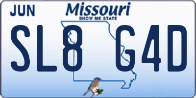 MO license plate SL8G4D