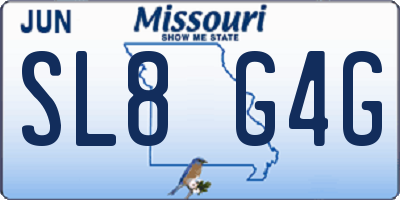 MO license plate SL8G4G