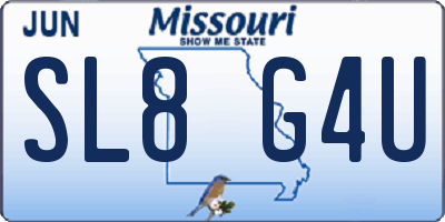 MO license plate SL8G4U