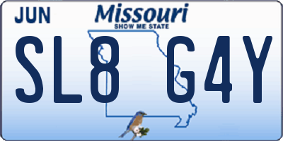 MO license plate SL8G4Y
