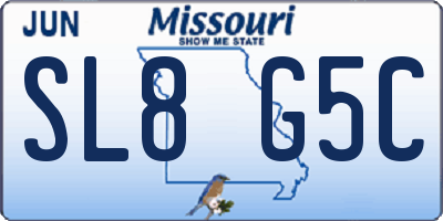 MO license plate SL8G5C