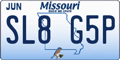 MO license plate SL8G5P