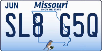 MO license plate SL8G5Q