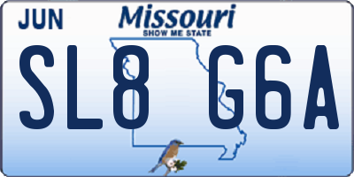 MO license plate SL8G6A