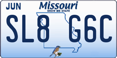 MO license plate SL8G6C
