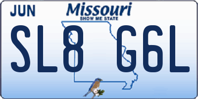 MO license plate SL8G6L