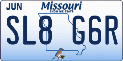 MO license plate SL8G6R
