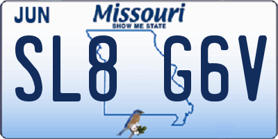 MO license plate SL8G6V