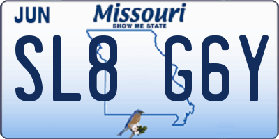 MO license plate SL8G6Y