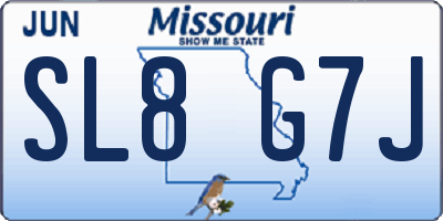 MO license plate SL8G7J