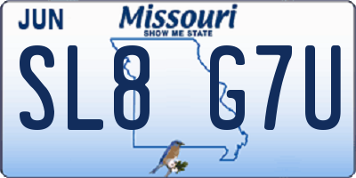 MO license plate SL8G7U