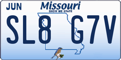 MO license plate SL8G7V