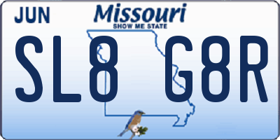 MO license plate SL8G8R