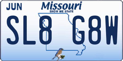 MO license plate SL8G8W