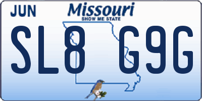 MO license plate SL8G9G