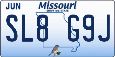 MO license plate SL8G9J