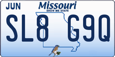 MO license plate SL8G9Q