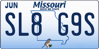 MO license plate SL8G9S