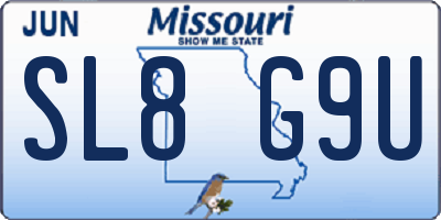 MO license plate SL8G9U