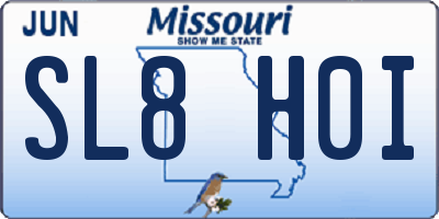 MO license plate SL8H0I
