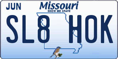 MO license plate SL8H0K