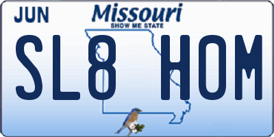 MO license plate SL8H0M